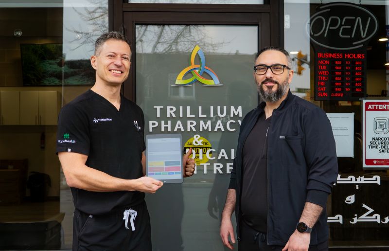 DoctorFlow install at 7-room family practice with 8 displays in Windsor